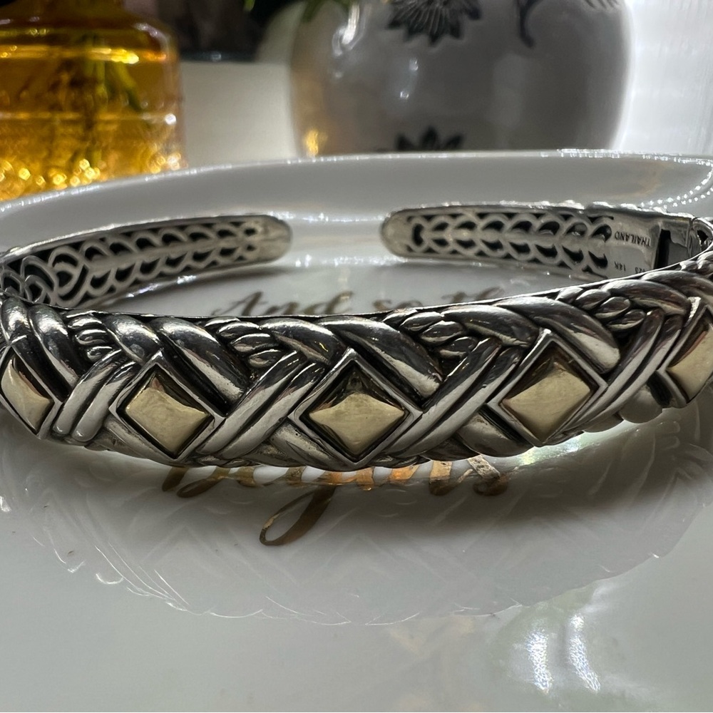 Silver and Gold Woven Bracelet